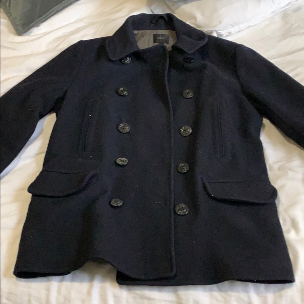 J Crew Dock Peacoat with Thinsulate in Navy